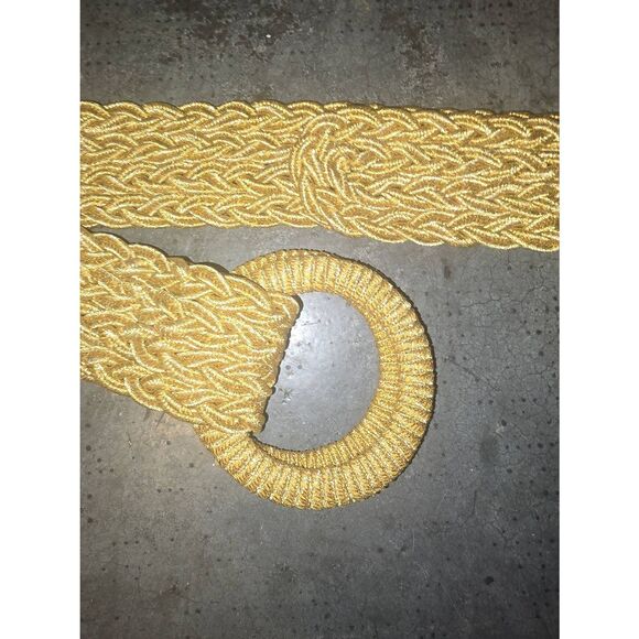 Braided Gold Metallic abelt - Picture 7 of 8